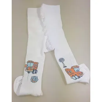 Dámské punčochy Kojenecké punčocháče Autíčko - 56-62 / bílá