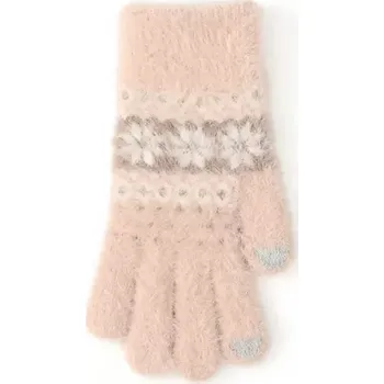 Rukavice Dámské pletené rukavice R-254 - 21 cm / béžová