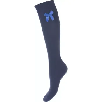 Dámské punčochy Dámské podkolenky s mašlí - 37-41 / tmavě modrá