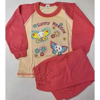 Dětská móda Dívčí pyžamo Sunny Meadow dlouhé - 92 / lososová