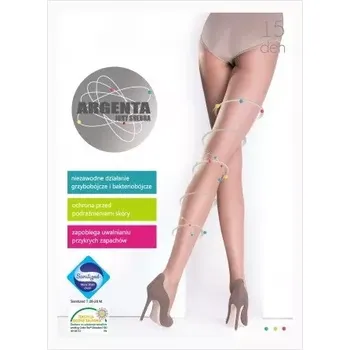 Dámské punčochy Antibakteriální dámské punčocháče Argenta 15 DEN - 5 (XL) / natural