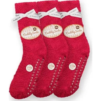 Dámské ponožky Dámské žinilkové ponožky Cuddly ABS - 35-42 / červená