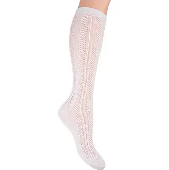 Dámské punčochy Dívčí ažúrové podkolenky - 24-26 / bílá