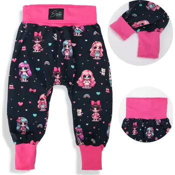 ESITO | Dětské tepláky s vysokým pasem Panenka - tmavě modrá / 86