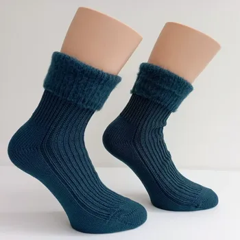 Dámské ponožky Dámské hrubé ponožky Truda - 36-38 / petrolejová