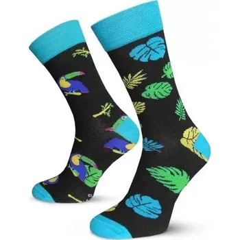 Pánské ponožky Dospělé nestejné ponožky Jsem Tukan - 39-41 / černá