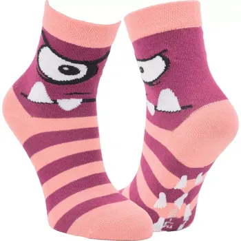 Dámské punčochy Dívčí ABS ponožky Bubák - 23-26 / bordová