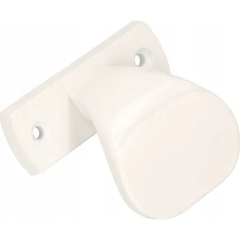 Dveřní kování 65mm pevná klika pro branky s křídlovými dveřmi - bílá