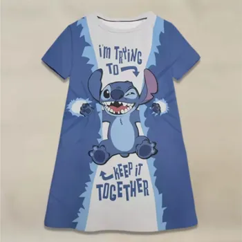 Dívčí šaty Lilo & Stitch Dívčí letní šaty s motivem "Lilo a Stitch" Motiv: I'm trying to... (LYQ-GA-016), Velikost: 120
