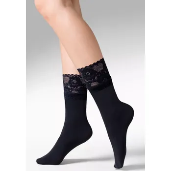 Pánské ponožky PONOŽKY NINA - KRAJKOVÉ NERO UNI