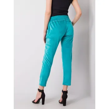 Dámské kalhoty Tepláky RV DR 6110.92P tyrkysová S