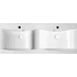 Umyvadlo LUCIA dvojumyvadlo 120x50cm, litý mramor, bílá