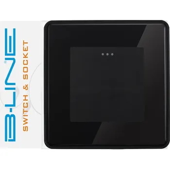 vypínač KŘÍŽOVÝ SKLENĚNÝ VYPÍNAČ SVĚTLA ČERNÝ MECHANICKÝ VYPÍNAČ NURI B-LINE