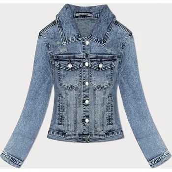 Světle modrá klasická dámská džínová bunda (W025-B) odstíny modré XL (42)