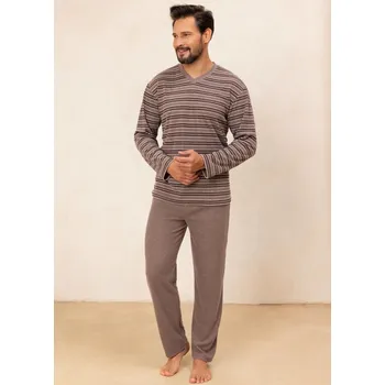 Pánské pyžamo Pyžamo Regina 490 dlouhé/r M-2XL Z25/26 pánské froté tmavě modrá M