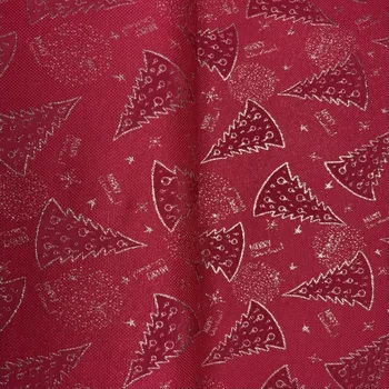 Tegatex Lurexová látka metráž - zlaté stromečky