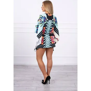 Dámské šaty Netopýří šaty s vázáním v pase v mátové barvě UNI