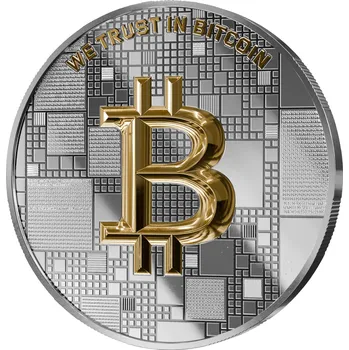 Bitcoin stříbrná medaile 1000 SATS stříbro + zlato