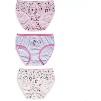 Kalhotky Kalhotky Lama G-245 SD A'3 92-140 bílo-šedo-růžová 110-116