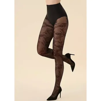 Dámské punčochy Gabriella punčocháče 576 Floral 20 den 2-4 ecru 3-M