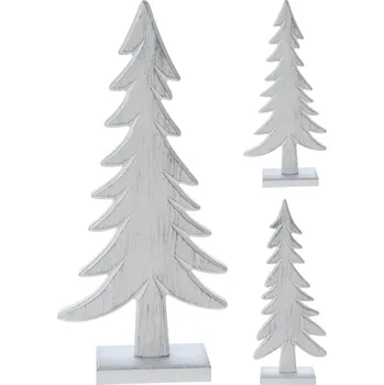 Vánoční dekorace dekorace STROM 33cm dřevěný BÍ mix