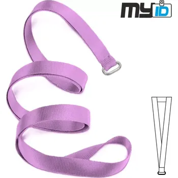 Šňůrka na krk s oválným kroužkem, 1ks, sv. fialová