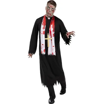 Karnevalový kostým HeliumKing Pánský kostým - Kněz Zombie Velikost - dospělý: M