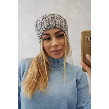 Čepice Fleecová čepice Adela K282 světle šedá+fialová UNI