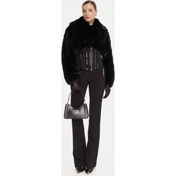 Dámské kalhoty Elisabetta Franchi Kalhoty z materiálu PA-141-57E2-V420 Černá Regular Fit 46