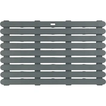 Odvodňovací žlab Plastový sprchový a bazénový rošt, 80 x 50 cm, šedý, WENKO - 2. jakost