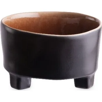 Miska na noze 12cm|0,32L, RIVIERA, hnědá|černá|Terra|Costa Nova