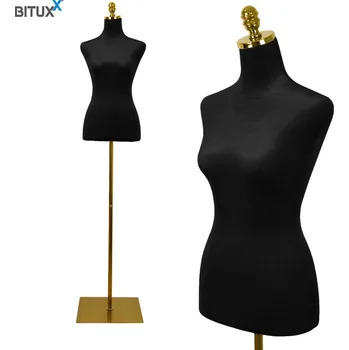 Figurína Černá krejčovská figurína do výlohy obchodu Nastavitelná výška TORS Bituxx MS18940