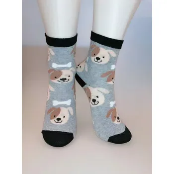 Dámské punčochy Dětské ponožky Pejsek M - 29-31 / světle šedá