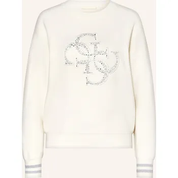 Dámská mikina Guess Dámská Mikina S Ozdobnými Kamínky, krémová, 34