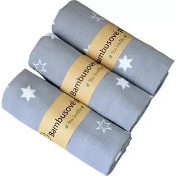 látková plena GaGa's Mušelínová plena bambus/biobavlna Šedá (8594197442658)