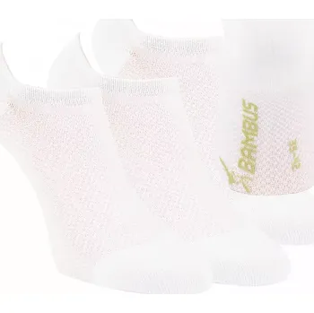 Dámské ponožky Dospělé bambusové ťapky RS - 3 páry - 39-42 / bílá