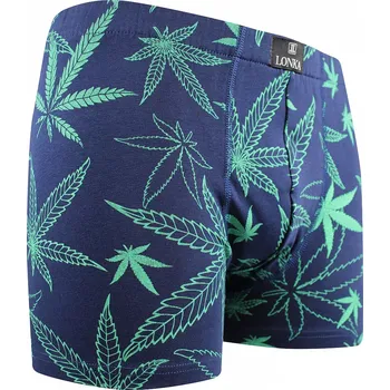Boxerky Pánské boxerky Cannabis - XL / tmavě modrá