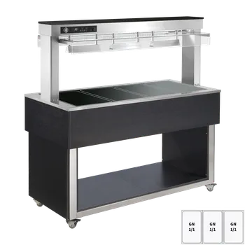 Bufet vyhřívaný, sklokeramický RM TR BROWN+ 3W Wenge