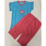 Dívčí pyžamo Happy Animals krátké - 122 / tyrkysová