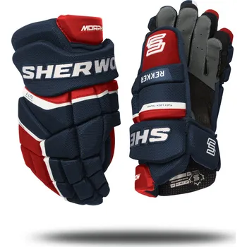 Hokejové rukavice Rukavice Sherwood Rekker Morph Pro JR, Junior, 11", tmavě modrá-červená-bílá Sherwood