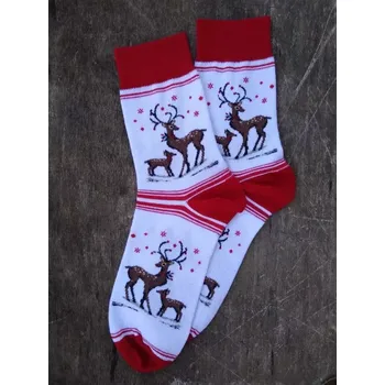 Dámské oblečení Dámské ponožky Gala - 37-38 / bílá/červená