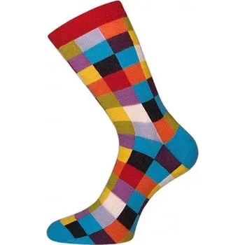 Dámské oblečení Dospělé ponožky Kostka - 37-38 / červená