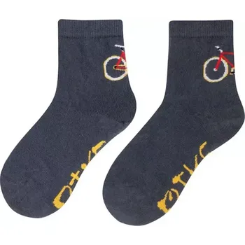 Dámské punčochy Chlapecké ponožky My Bike - 30-32 / tmavě šedá