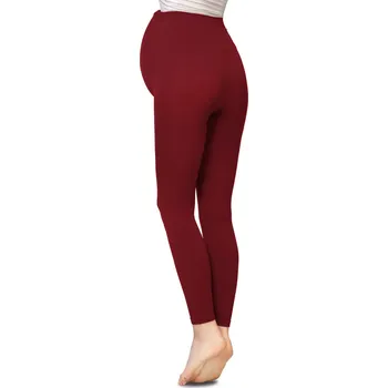 Dámské punčochy Těhotenské legíny Bella Mama 90 DEN - S-M / bordová