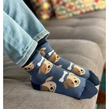 Dámské punčochy Dětské ponožky Pejsek M - 29-31 / jeansová