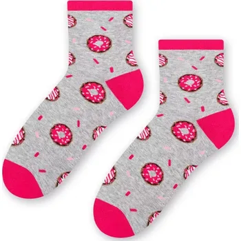 Dámská móda Dámské ponožky Donuts S - 35-37 / světle šedý melír