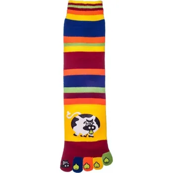 Dámské ponožky Prstové ponožky Kravička - 35-42 / žlutá