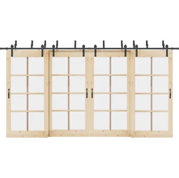 Nábytkové kování OMAXI Sada příslušenství pro posuvné dveře 427 cm ocelová černá 857454