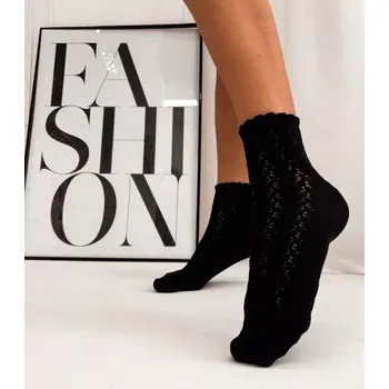 Dámské punčochy Dámské ažurové ponožky Skarlet - 37-41 / černá