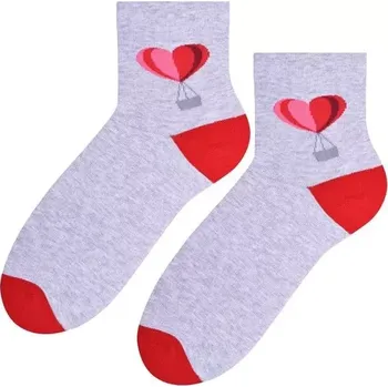 Dámské ponožky Dámské ponožky Love Baloon - 38-40 / světle šedá